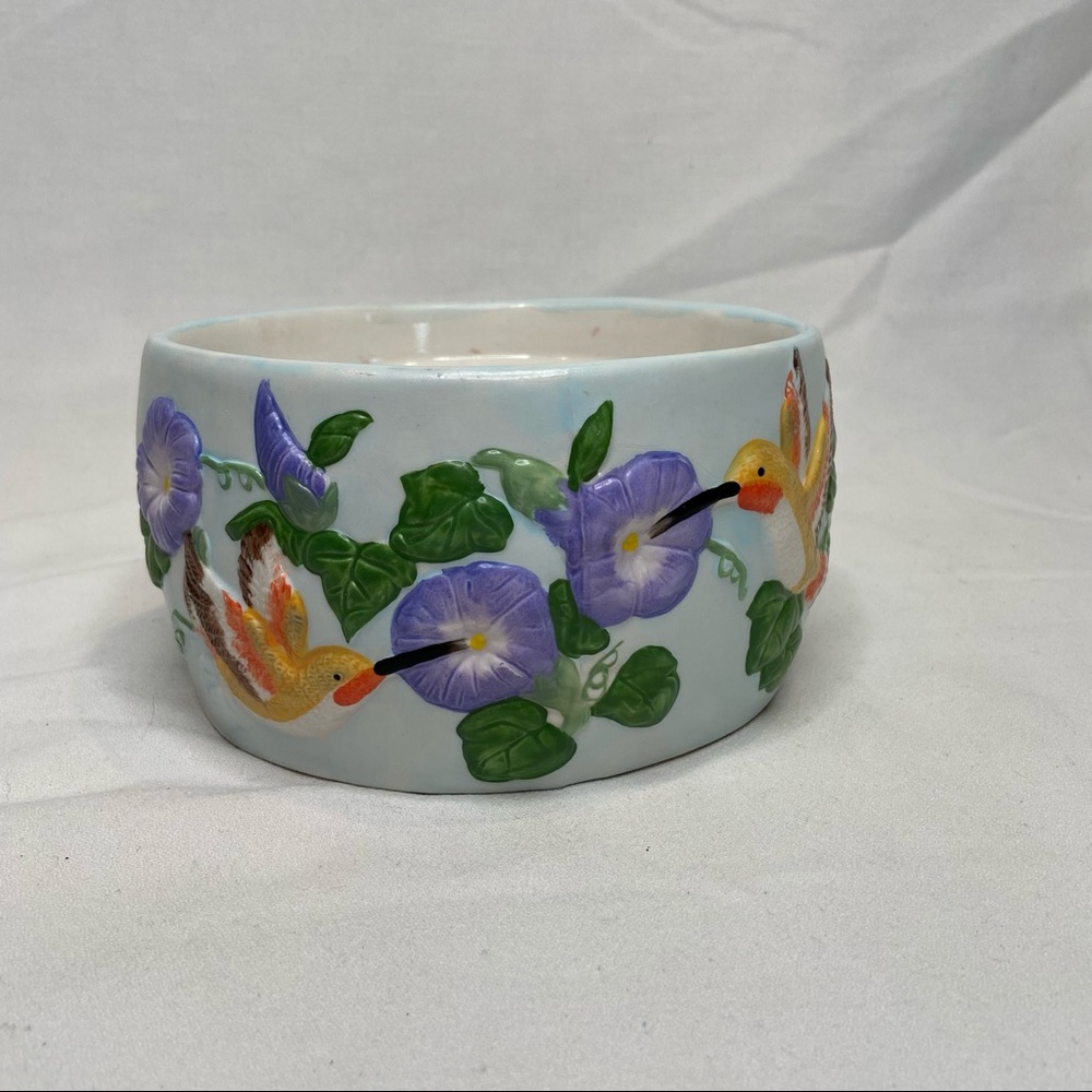 Hummingbird Flower Candle Holder Platform Pillar